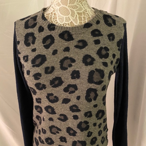 SOLD Rebecca Taylor leopard sweater S - Picture 2 of 7